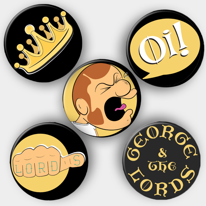 George & the Lords  Five Pin Set