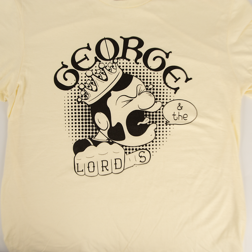 Close up of a George & the Lords shirt