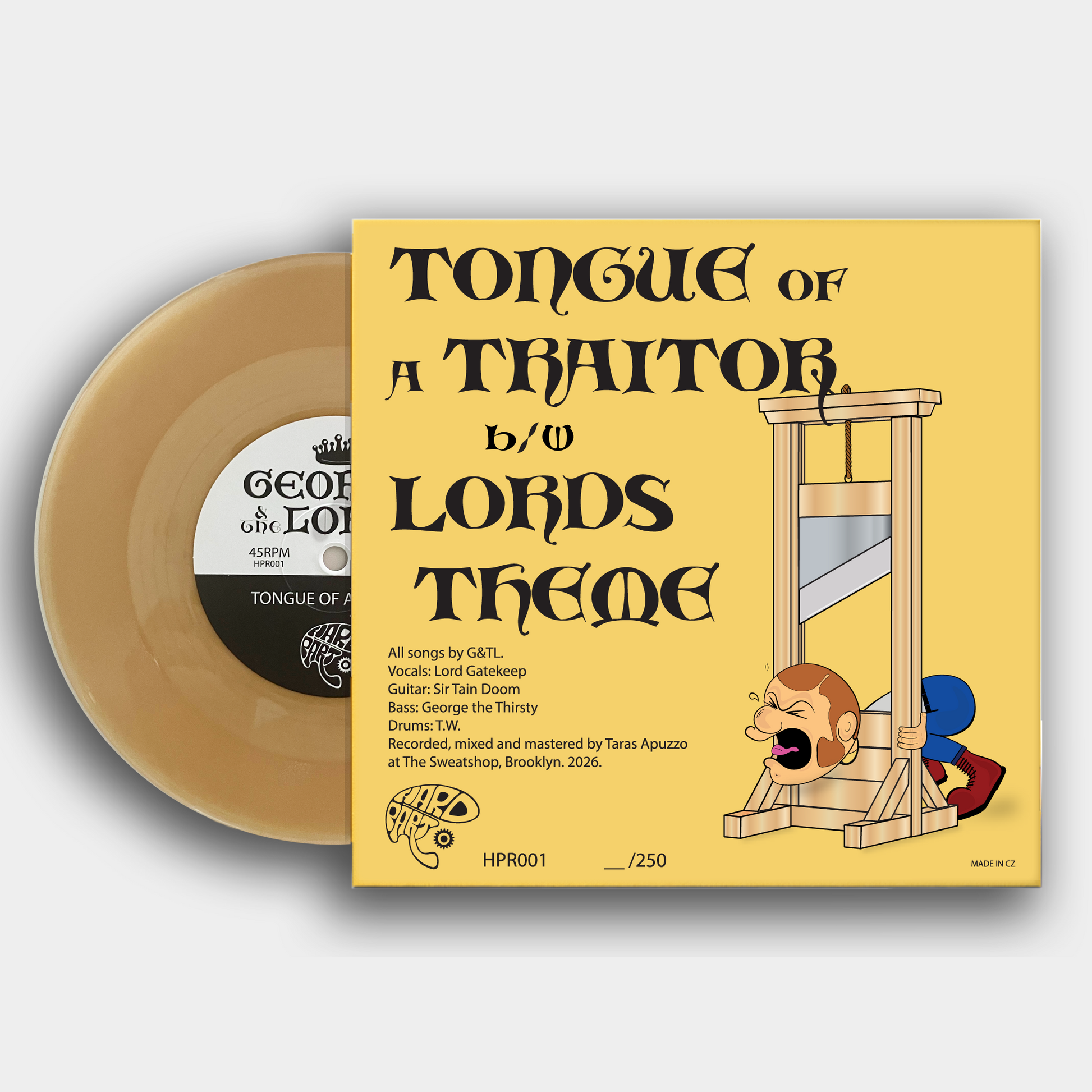 Back cover view of Tongue of a Traitor record by George and the Lords